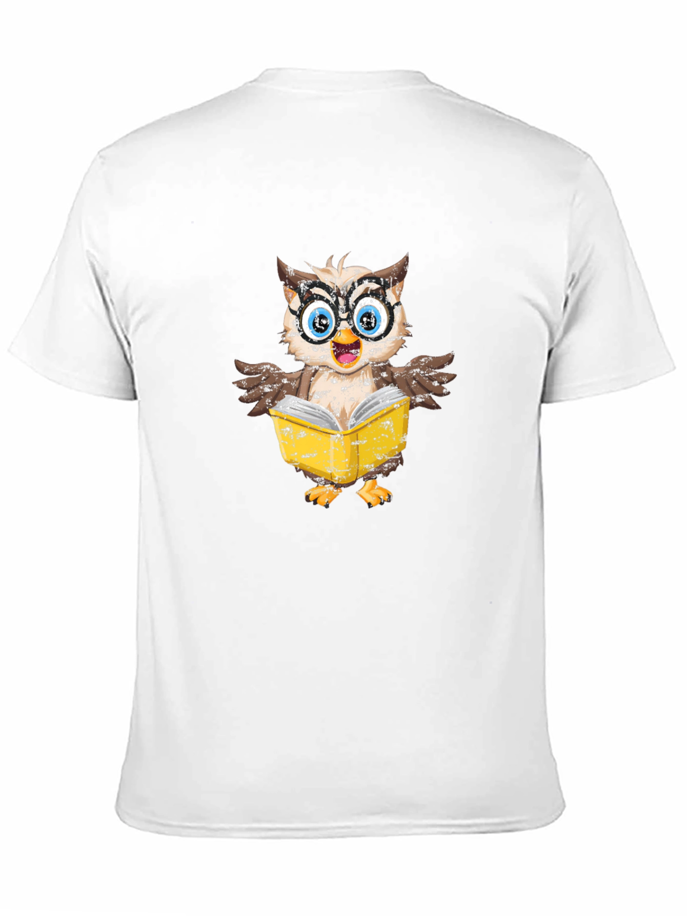 Owl Reading Book Graphic T-Shirt