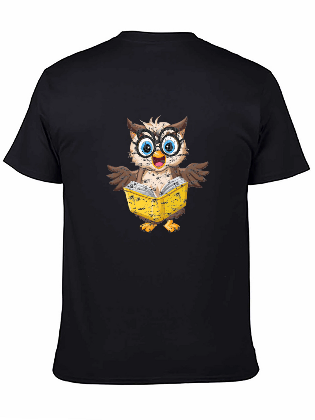 Owl Reading Book Graphic T-Shirt