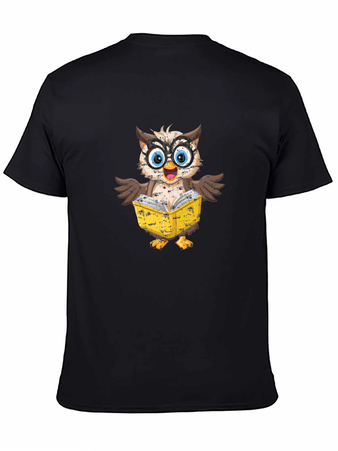 Owl Reading Book Graphic T-Shirt