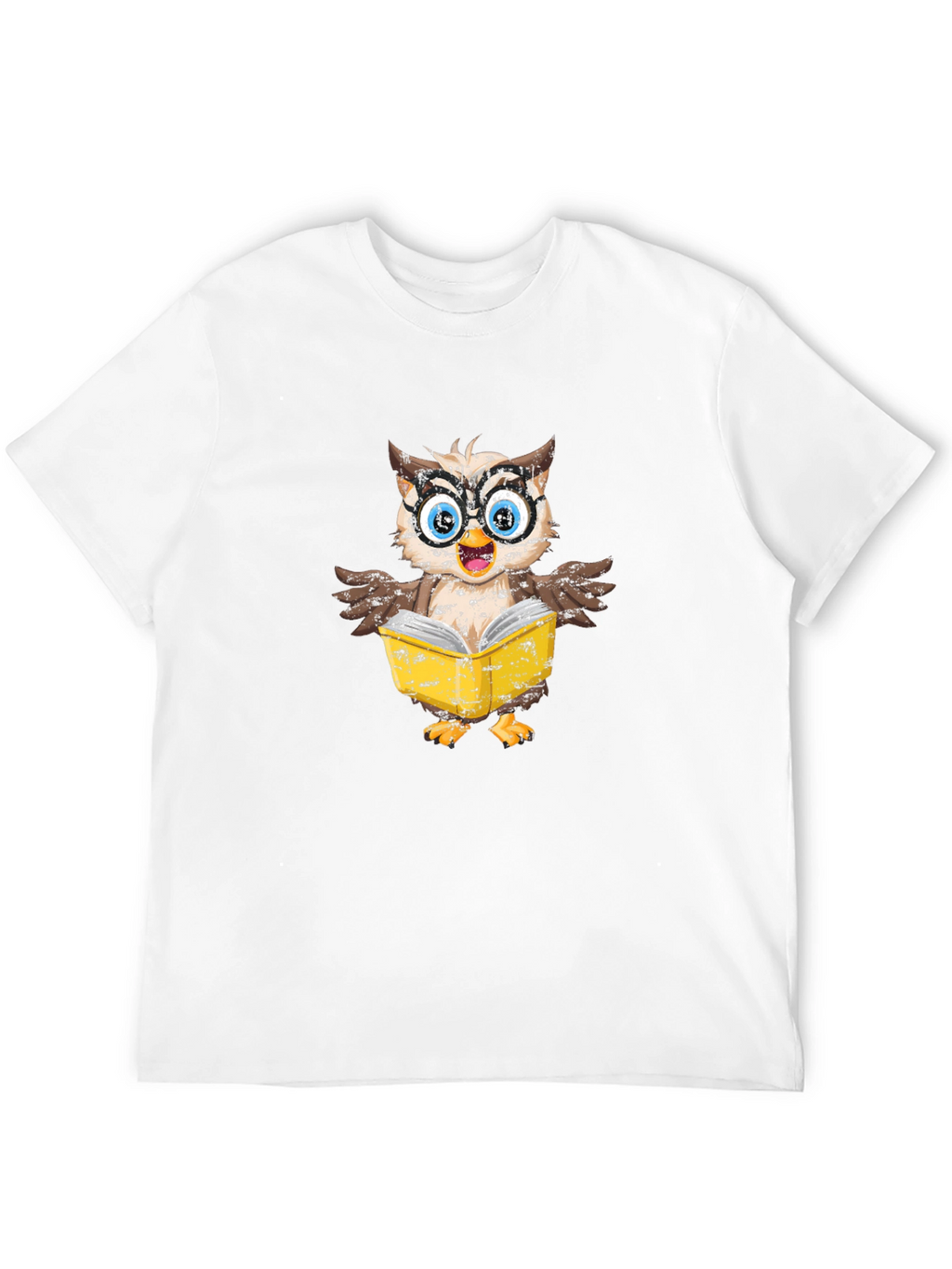 Owl Reading Book Graphic T-Shirt