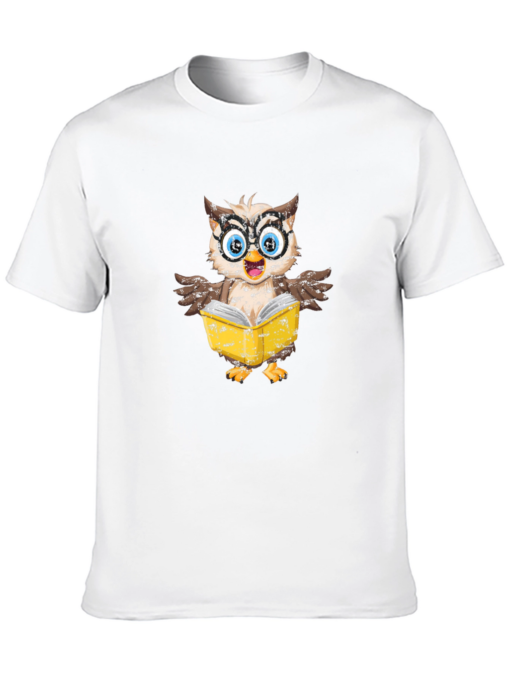 Owl Reading Book Graphic T-Shirt
