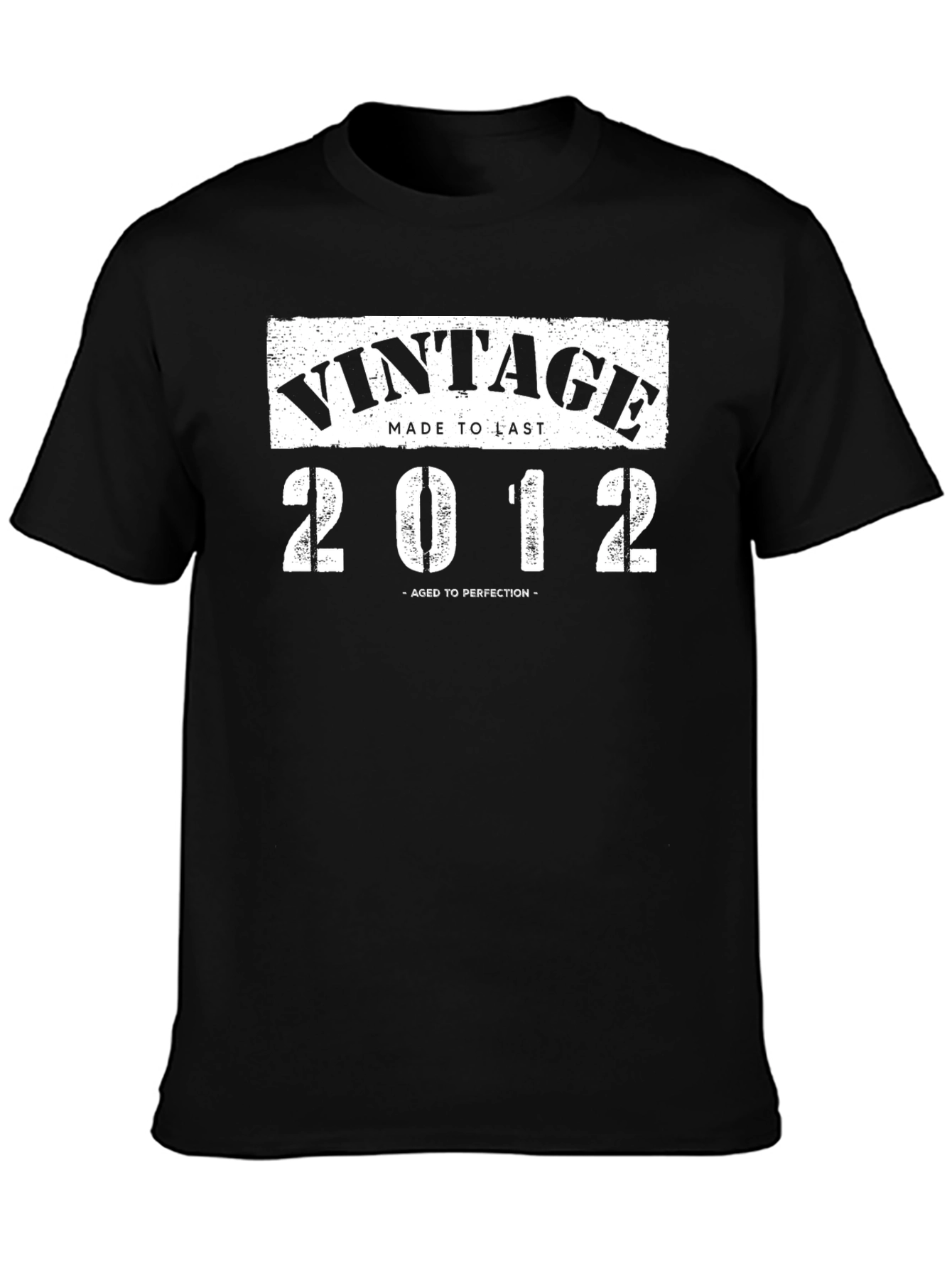 Vintage 2012 Aged to Perfection Black T-Shirt