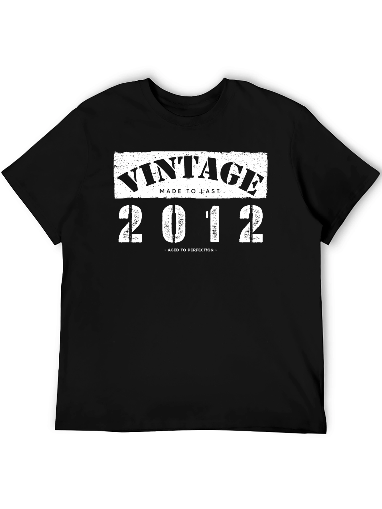 Vintage 2012 Aged to Perfection Black T-Shirt