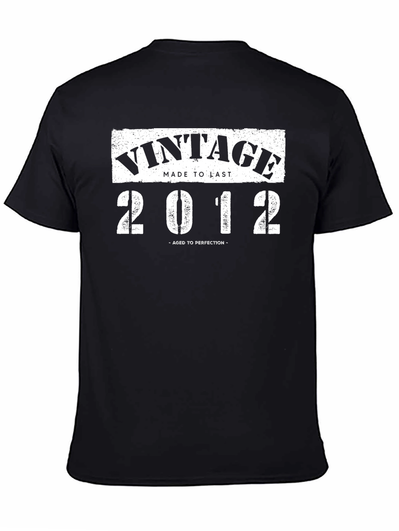 Vintage 2012 Aged to Perfection Black T-Shirt