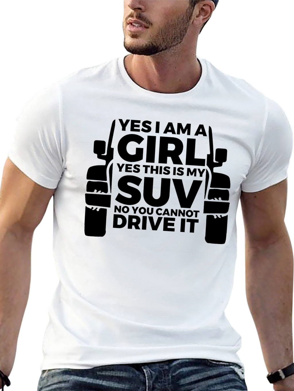 Yes I Am A Girl SUV T-Shirt