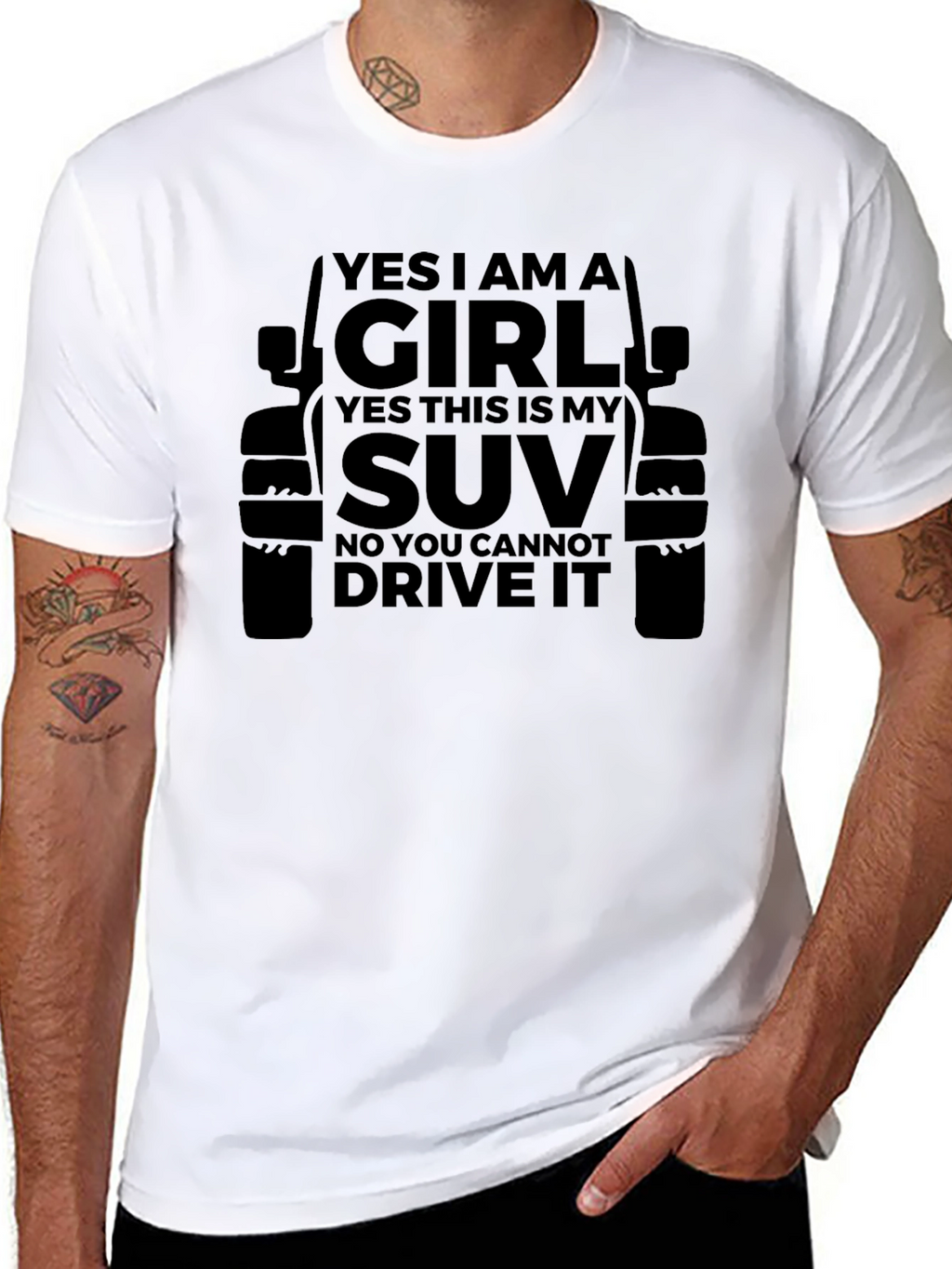 Yes I Am A Girl SUV T-Shirt