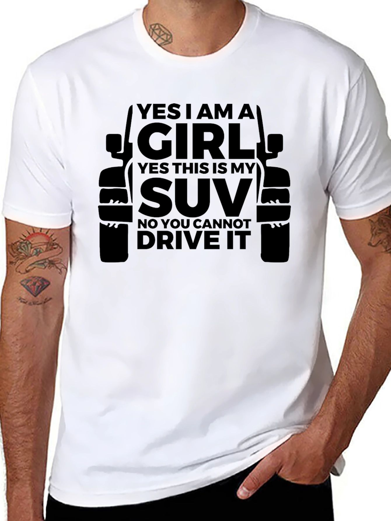 Yes I Am A Girl SUV T-Shirt