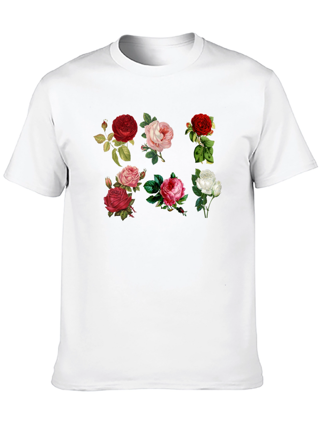 Floral Roses Graphic Print T-Shirt