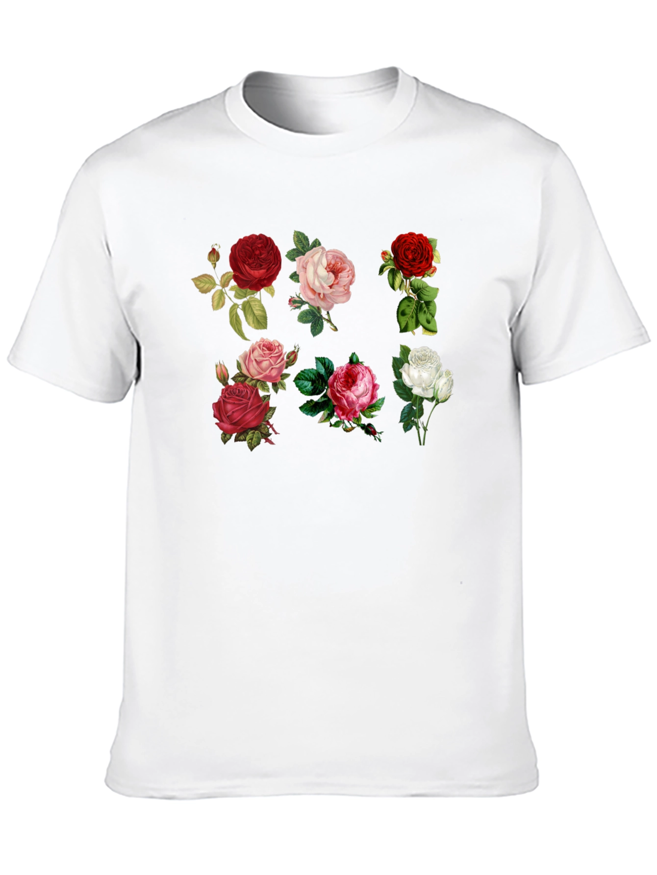 Floral Roses Graphic Print T-Shirt