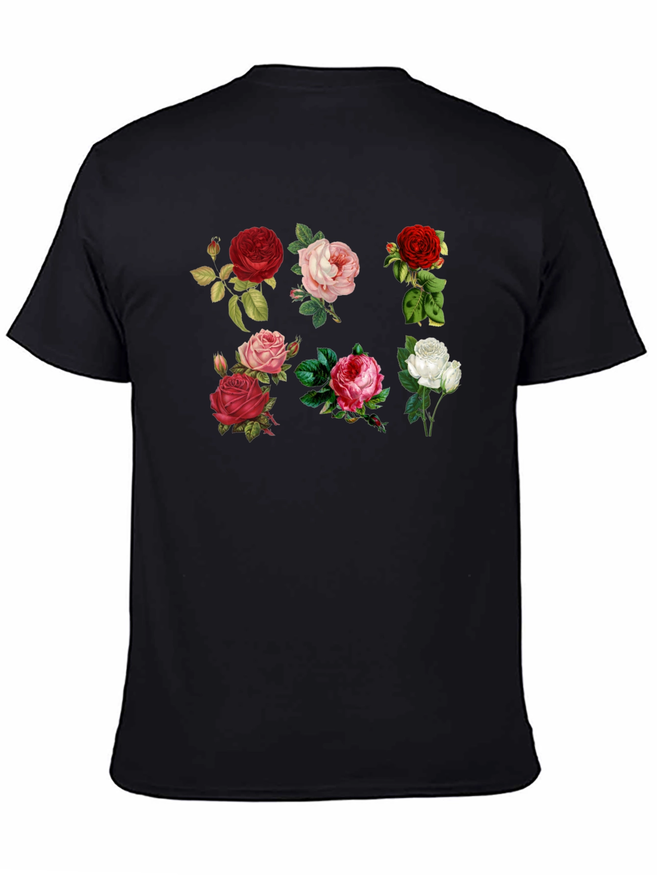 Floral Roses Graphic Print T-Shirt