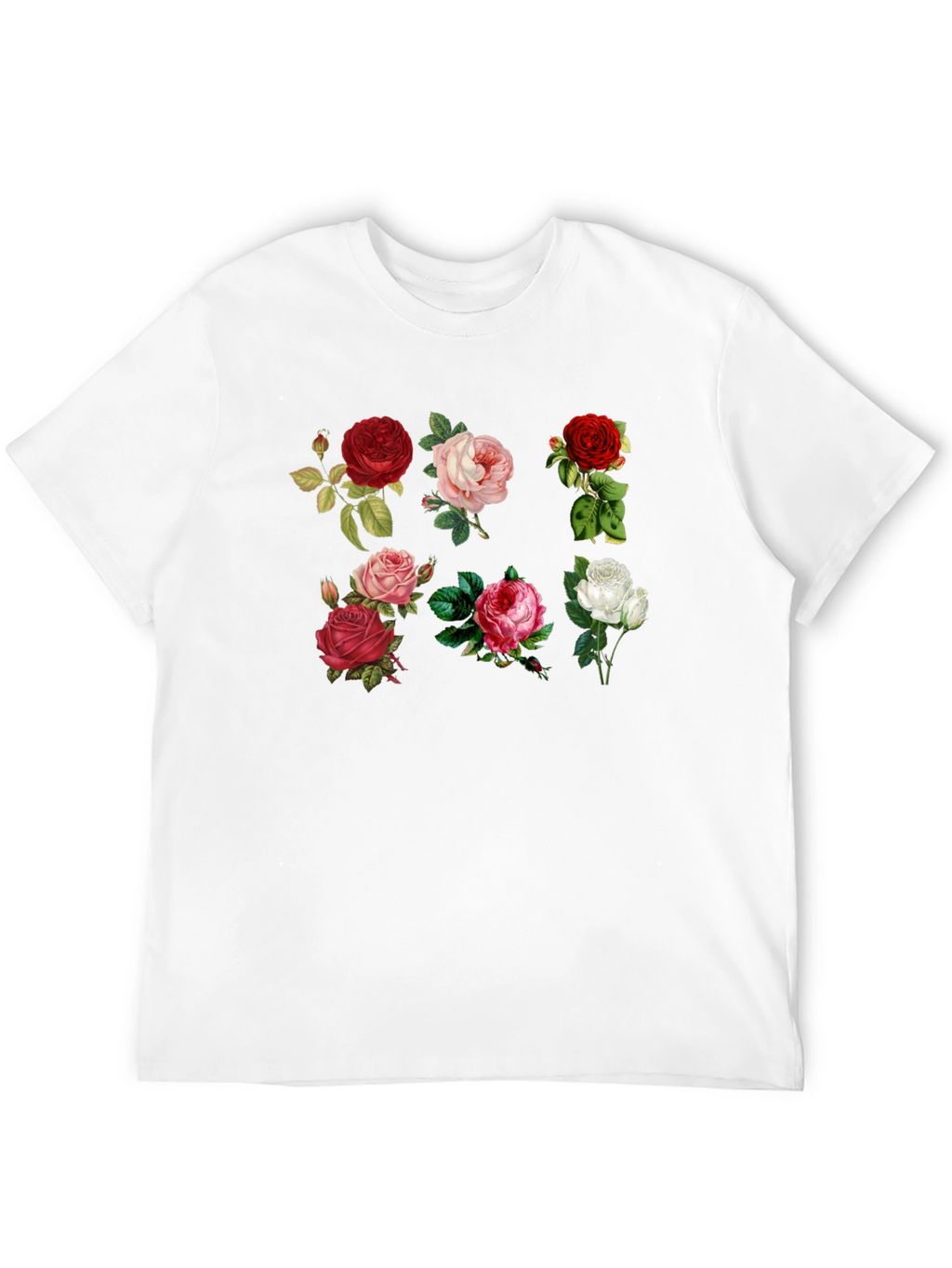 Floral Roses Graphic Print T-Shirt