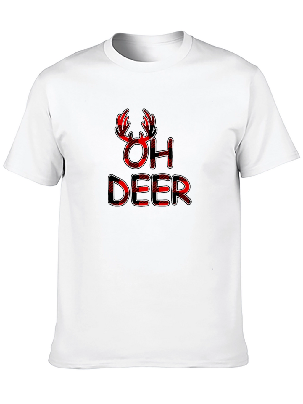Oh Deer Buffalo Plaid Graphic Tee