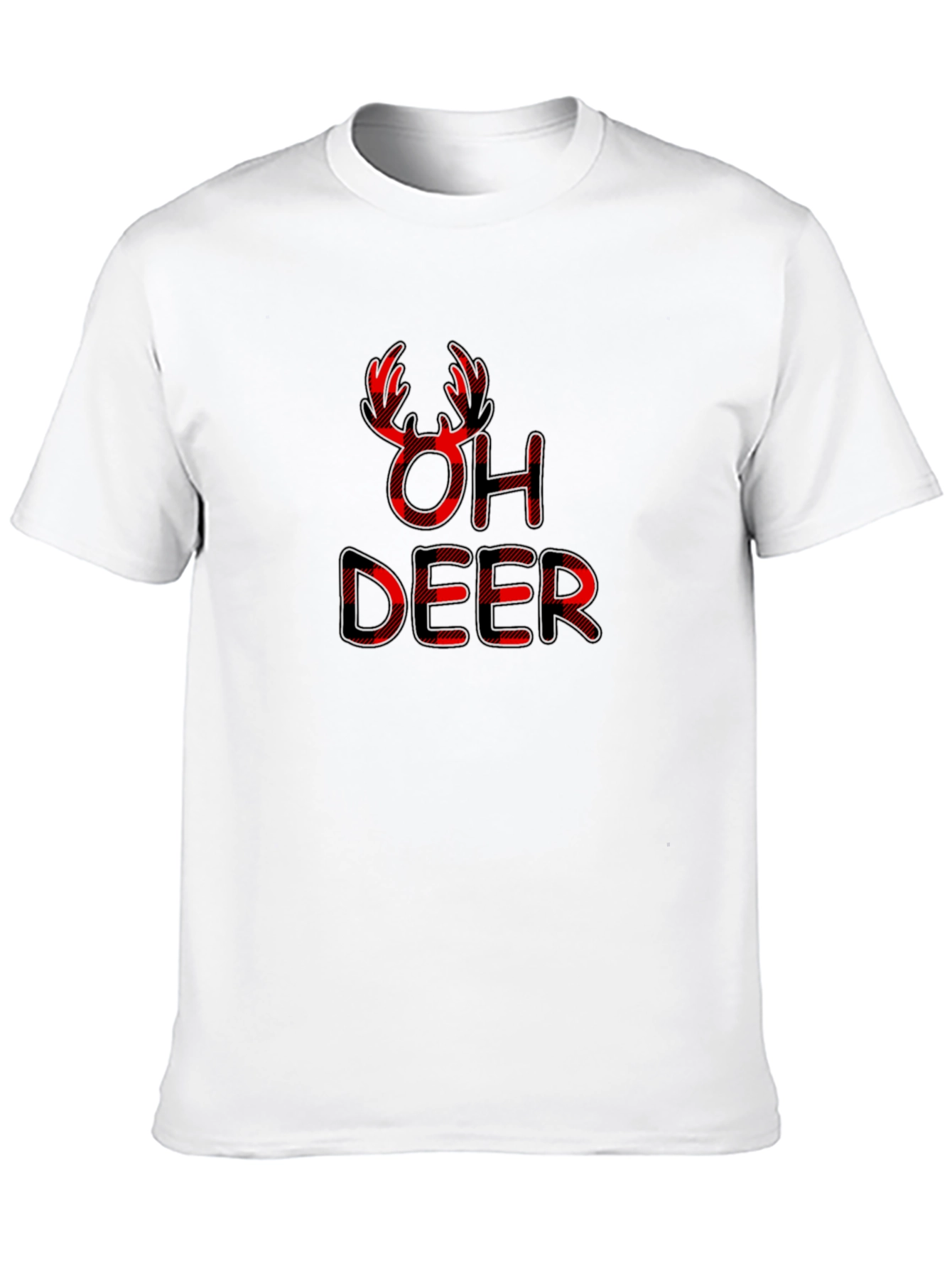 Oh Deer Buffalo Plaid Graphic Tee
