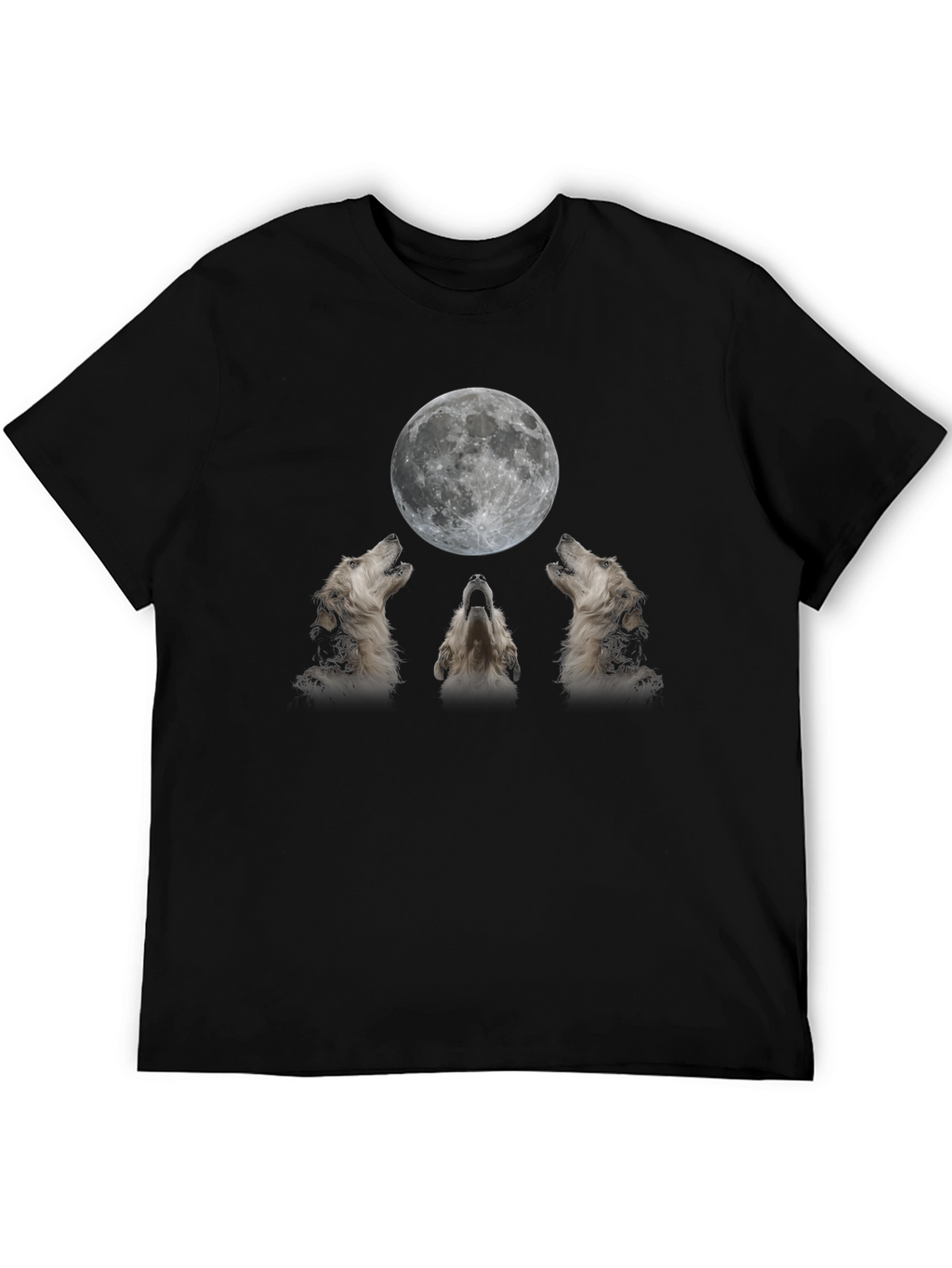 Wolf Moon Graphic Tee - Black T-Shirt