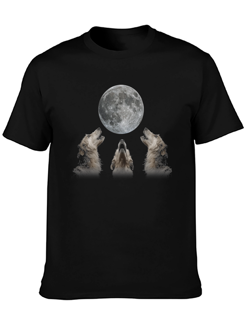 Wolf Moon Graphic Tee - Black T-Shirt