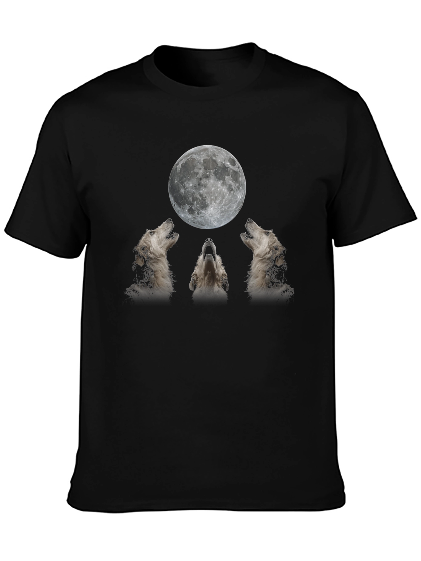 Wolf Moon Graphic Tee - Black T-Shirt