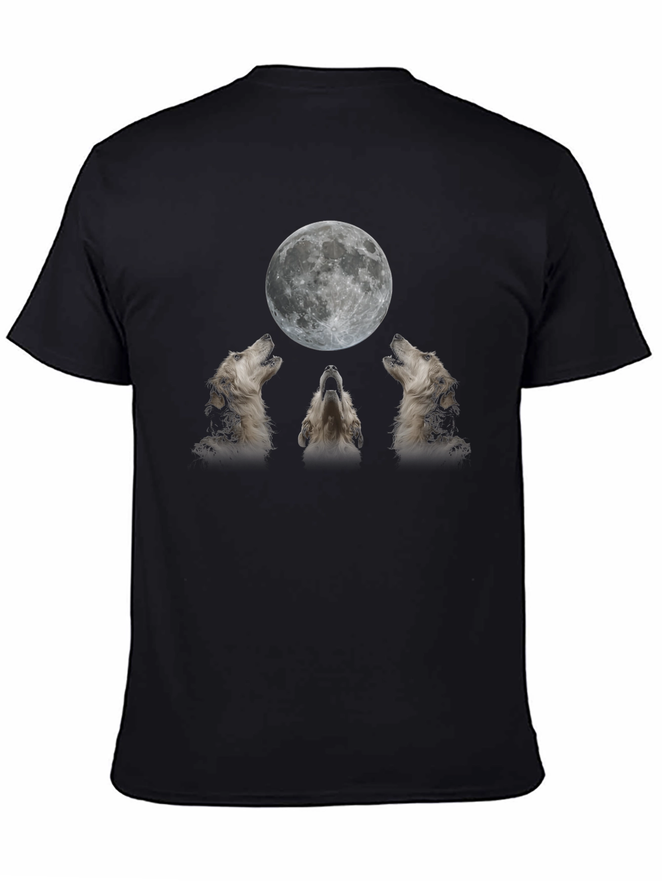 Wolf Moon Graphic Tee - Black T-Shirt