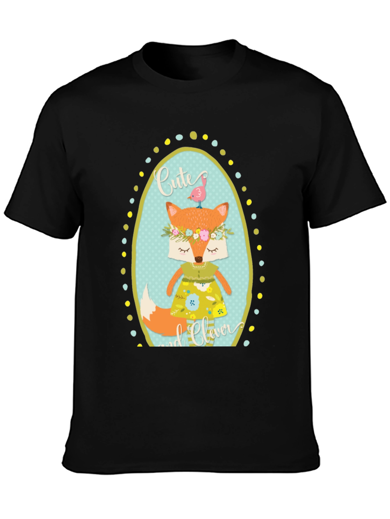 Cute & Clever Fox Graphic Tee - Soft Cotton Blend