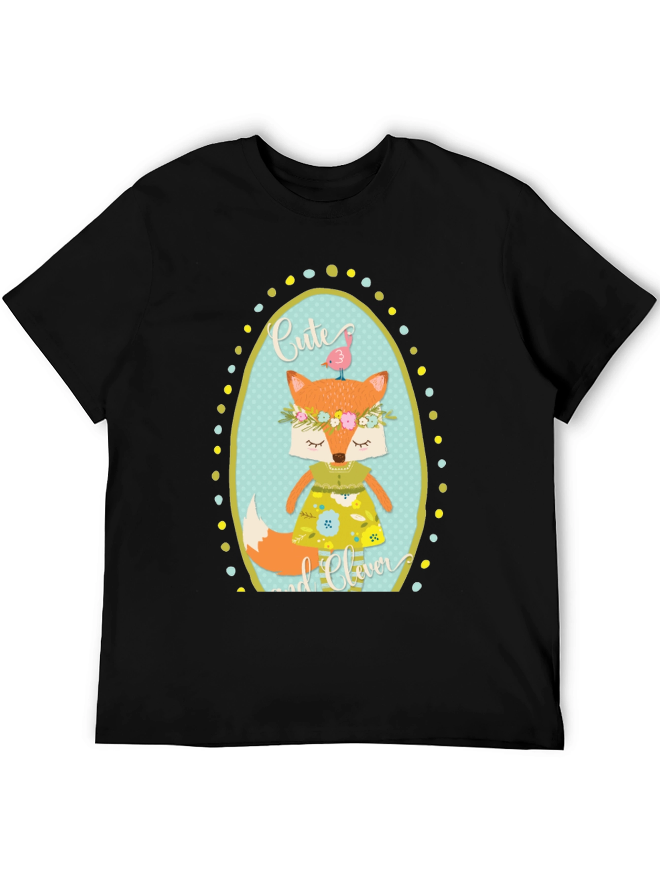 Cute & Clever Fox Graphic Tee - Soft Cotton Blend