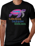 COVID Turtle Graphic Tee - Calm Down Im Leaving