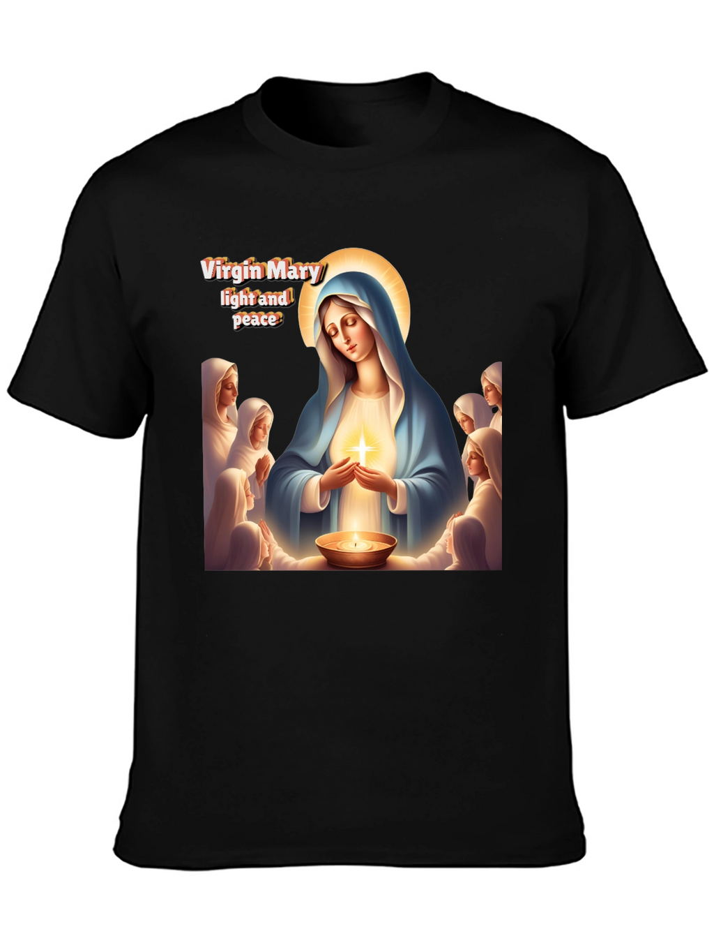 Virgin Mary Light and Peace Graphic Tee
