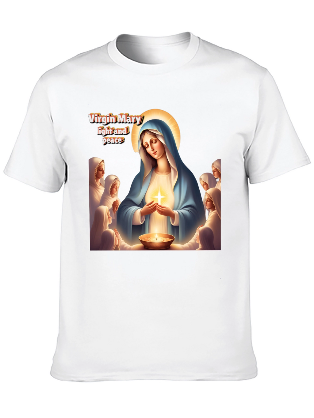 Virgin Mary Light and Peace Graphic Tee