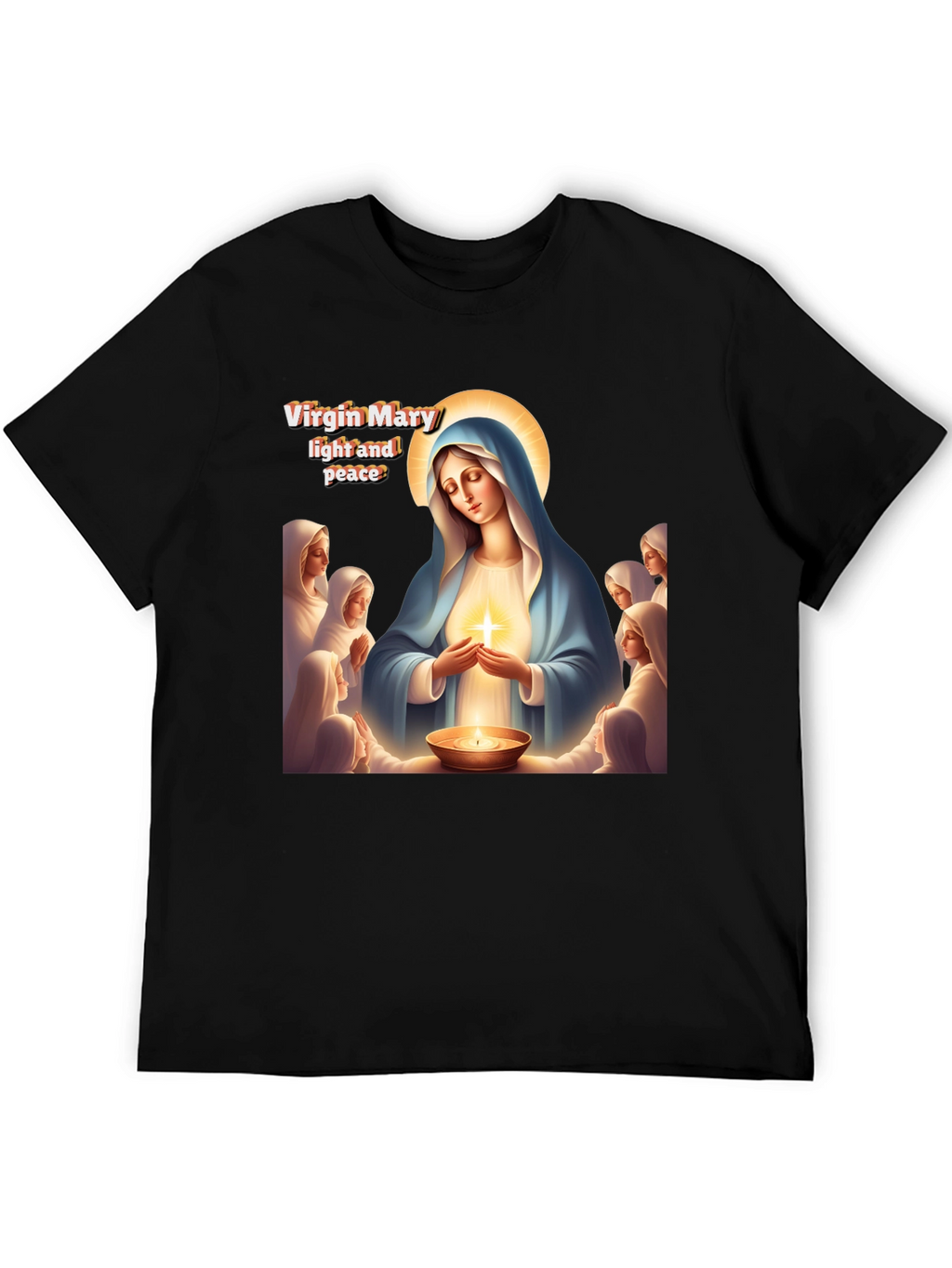 Virgin Mary Light and Peace Graphic Tee