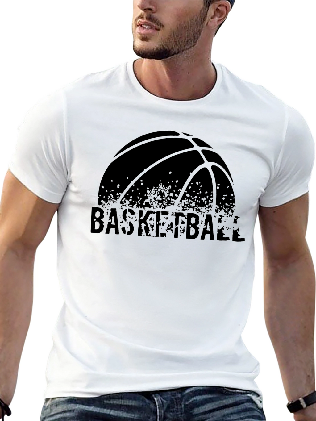 Basketball Graphic Black T-Shirt
