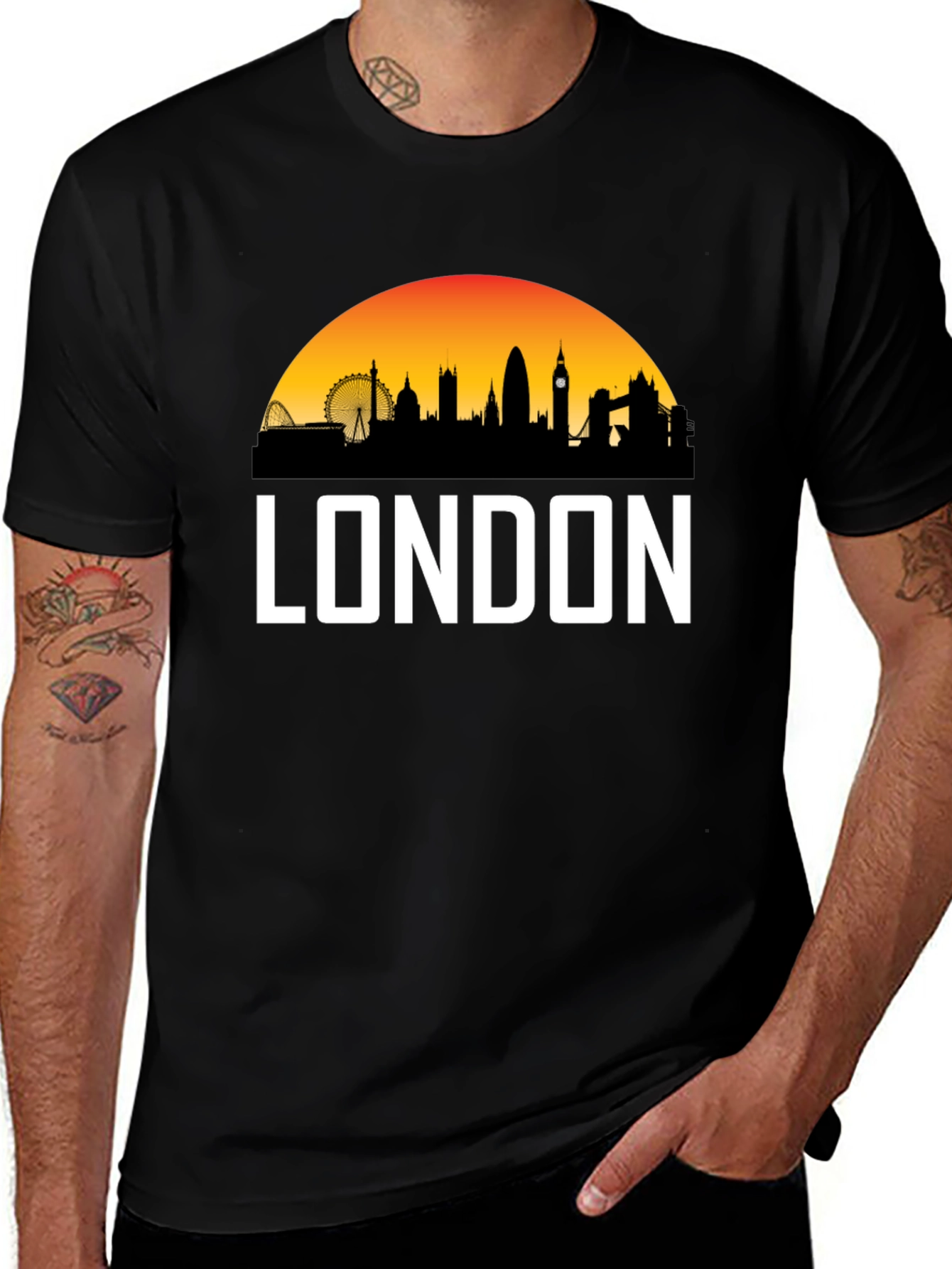 London Skyline Graphic Tee - Cityscape T-Shirt