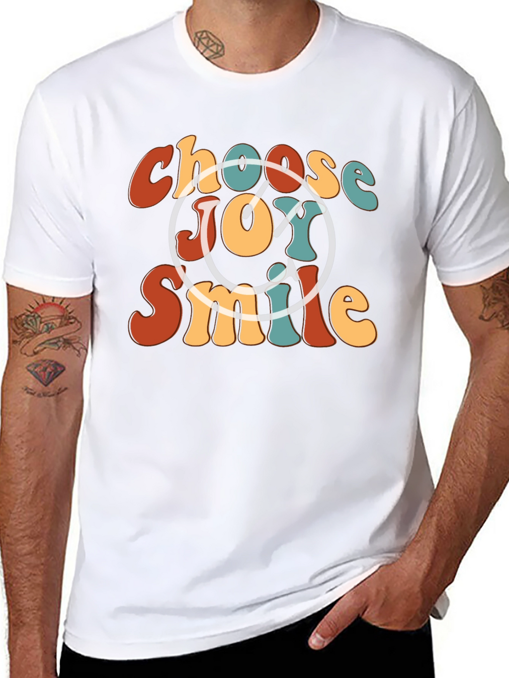 Choose Joy Smile Retro Graphic Tee