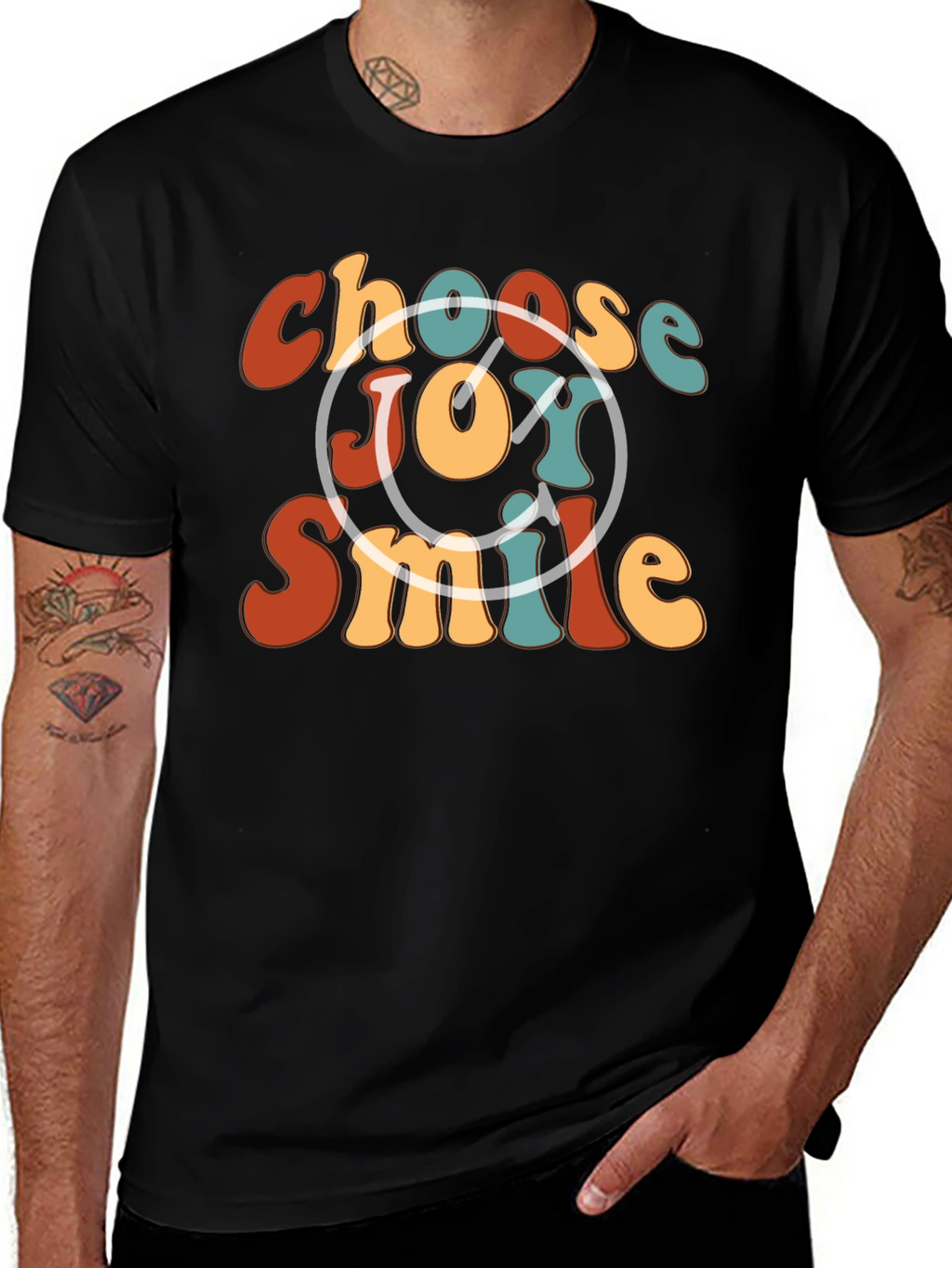 Choose Joy Smile Retro Graphic Tee