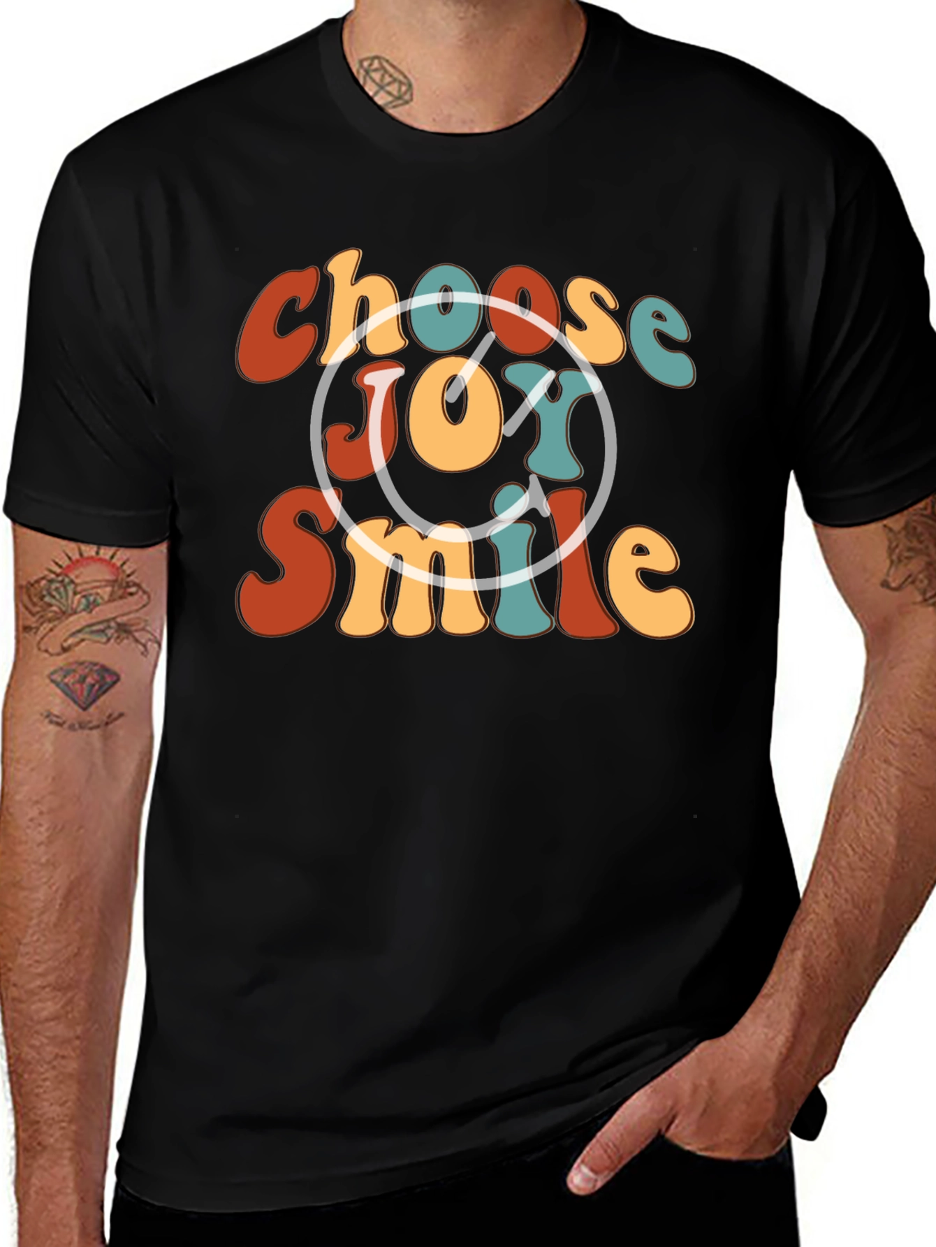 Choose Joy Smile Retro Graphic Tee
