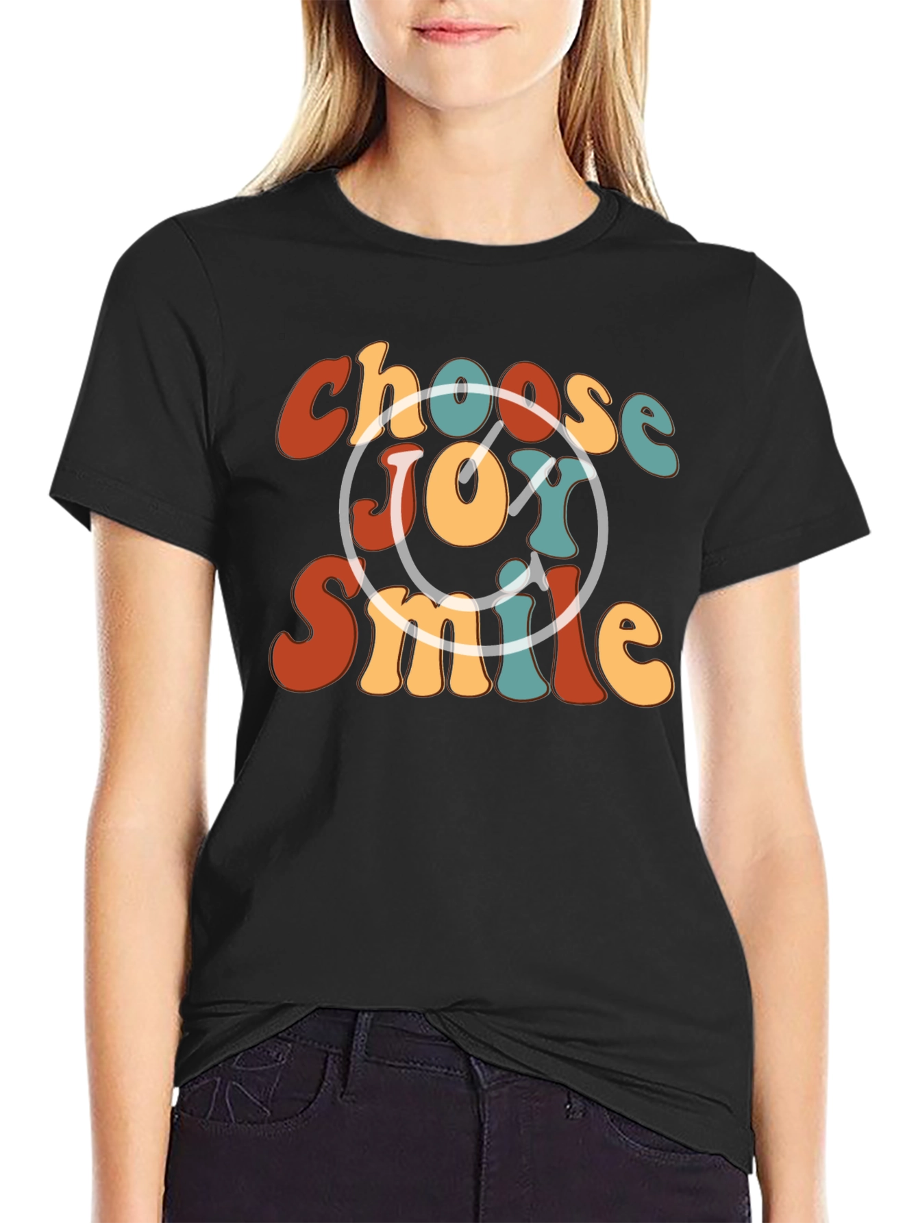 Choose Joy Smile Retro Graphic Tee