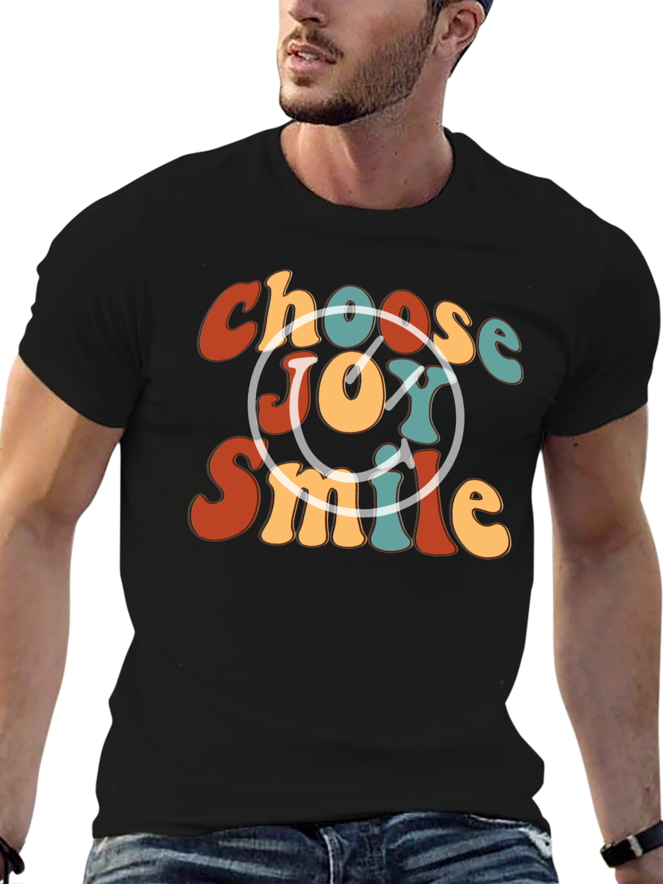 Choose Joy Smile Retro Graphic Tee