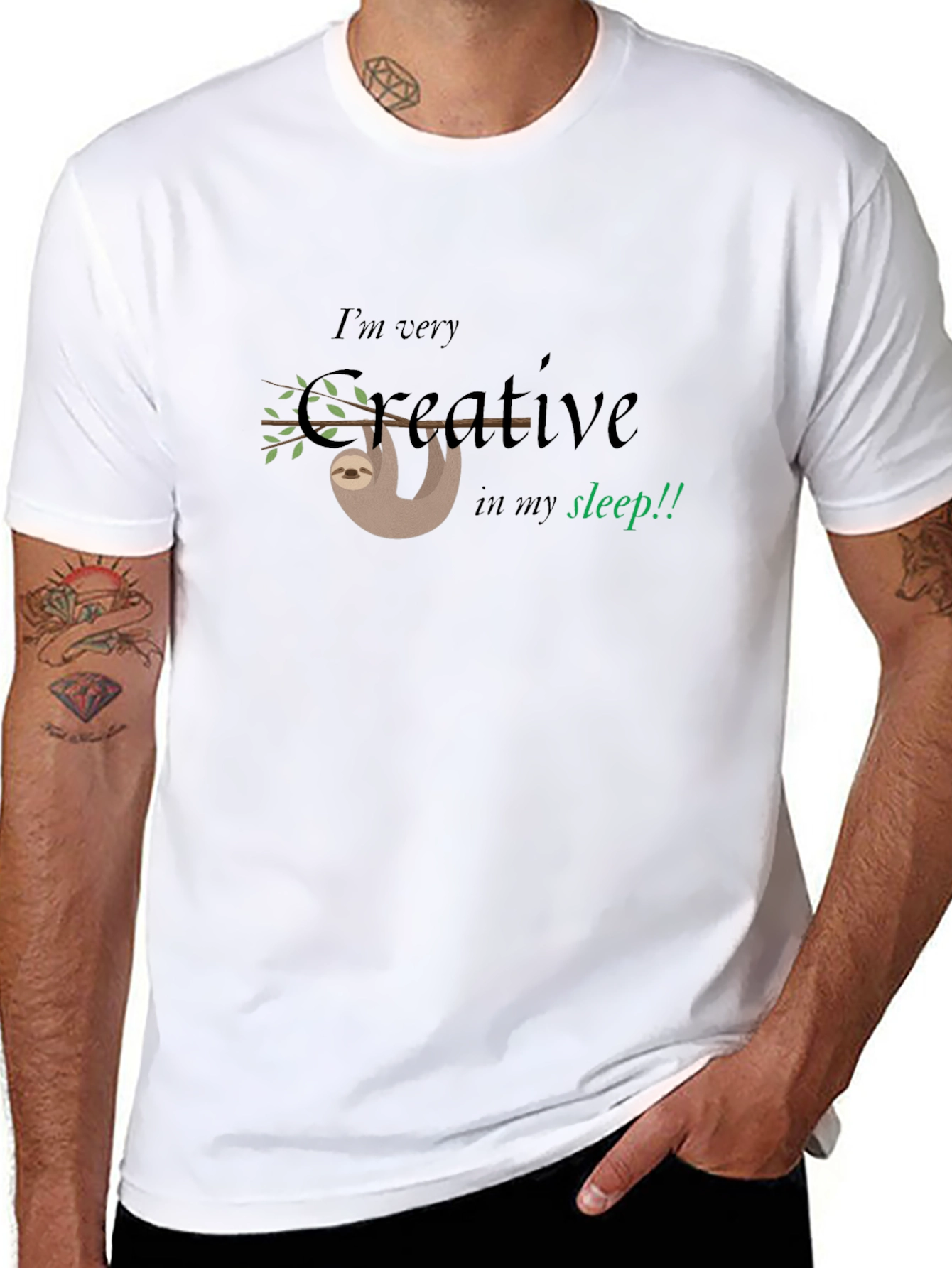 Creative Sloth Graphic Tee