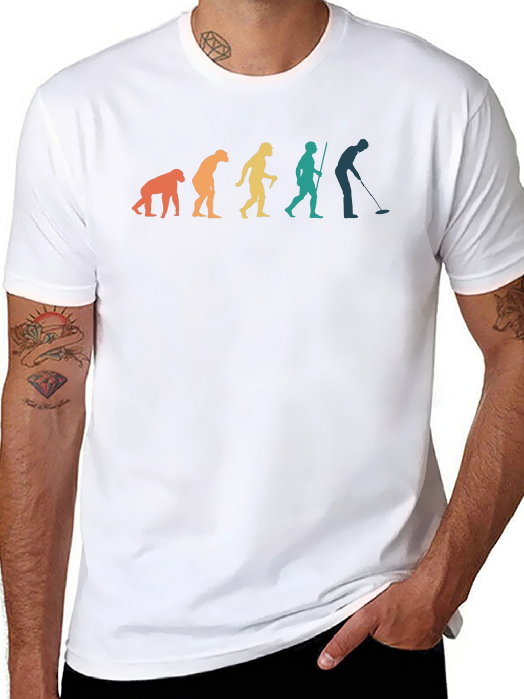 Evolution of Treasure Hunter T-Shirt - Metal Detecting Tee