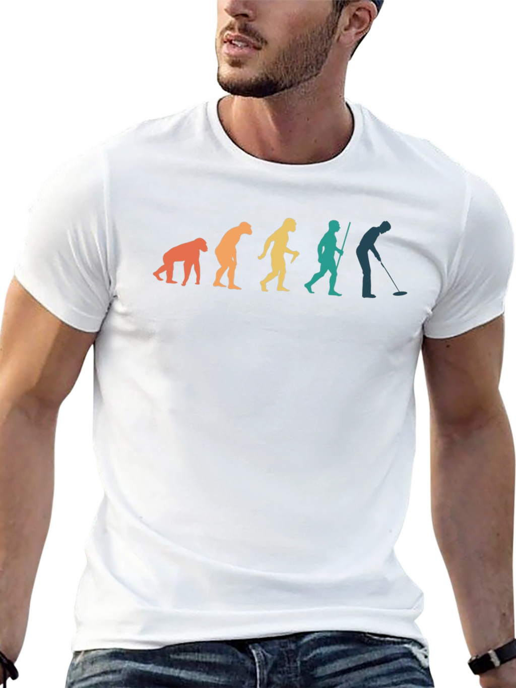 Evolution of Treasure Hunter T-Shirt - Metal Detecting Tee