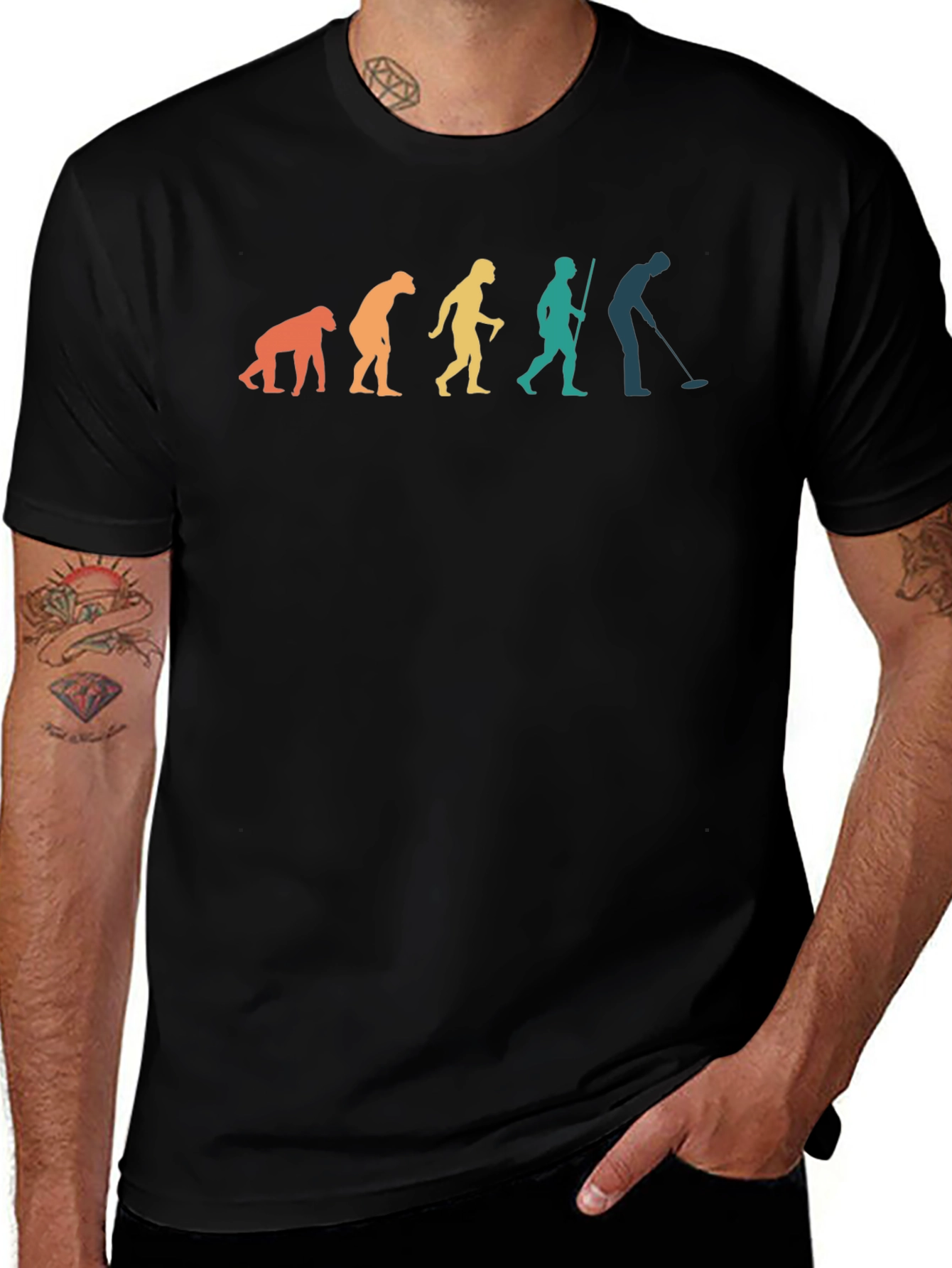 Evolution of Treasure Hunter T-Shirt - Metal Detecting Tee