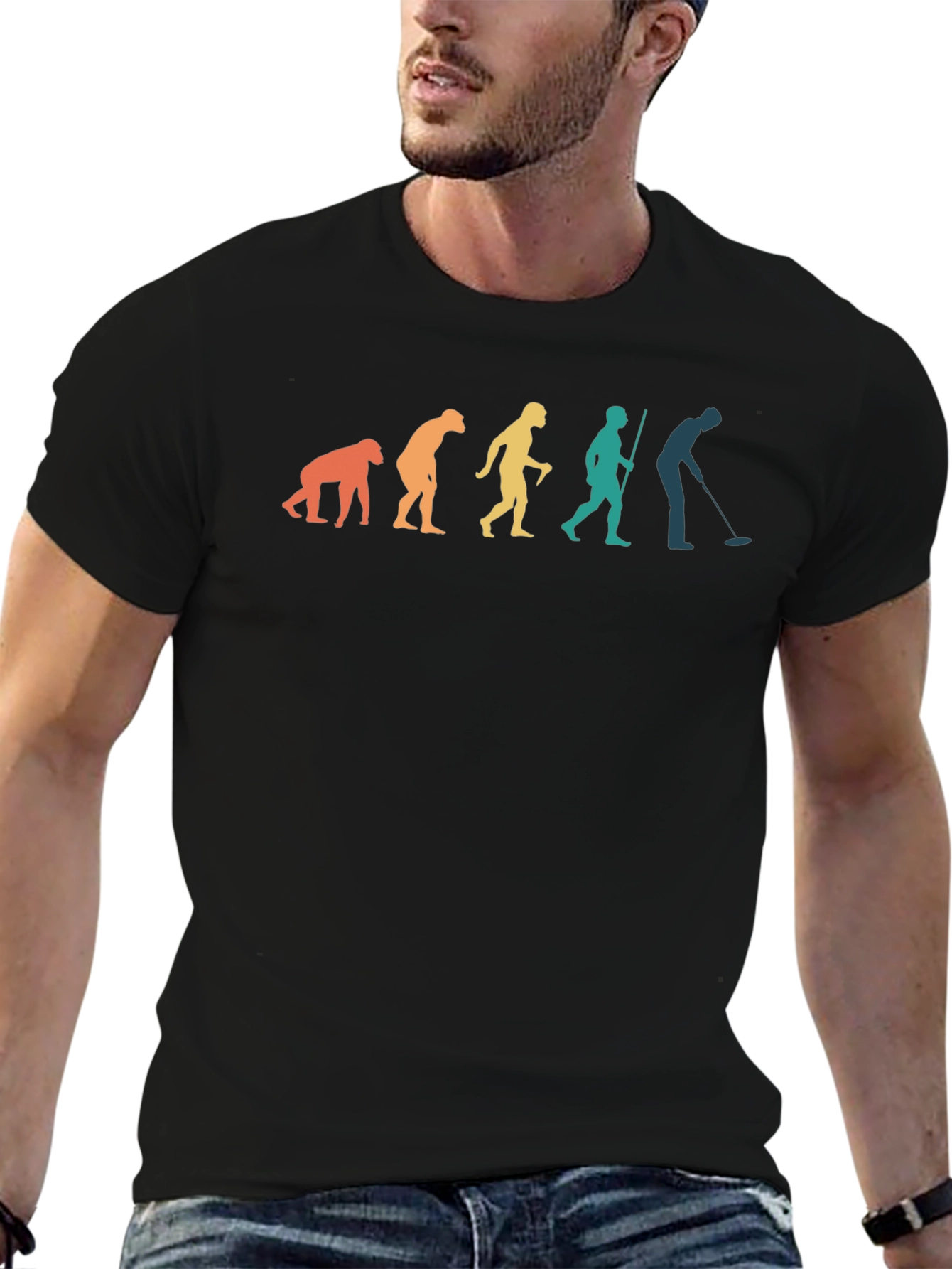 Evolution of Treasure Hunter T-Shirt - Metal Detecting Tee