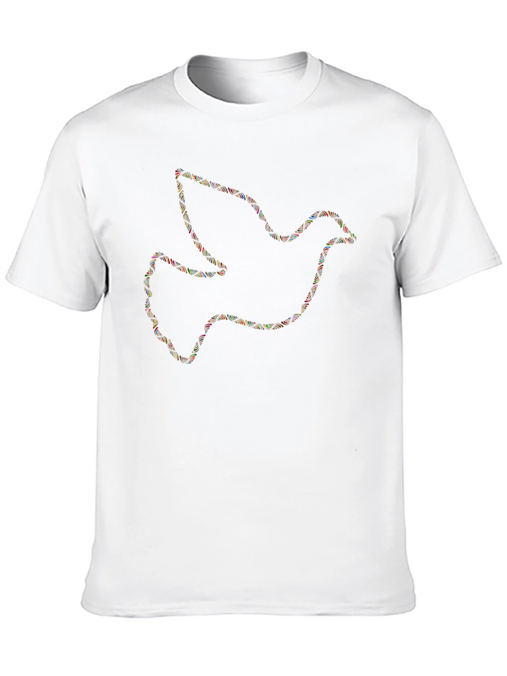 Peace Dove Graphic T-Shirt - Stylish Mens Black Tee