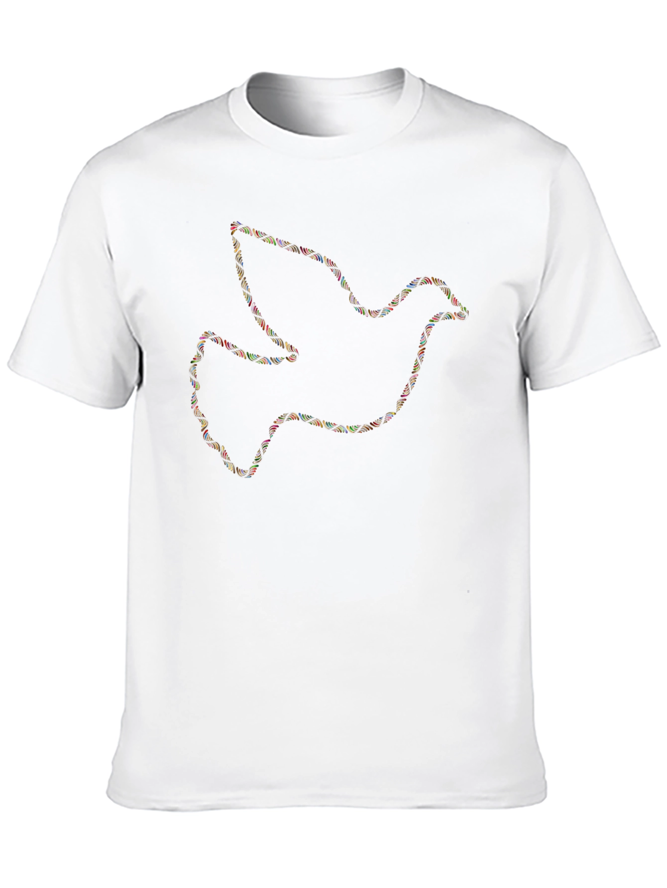 Peace Dove Graphic T-Shirt - Stylish Mens Black Tee