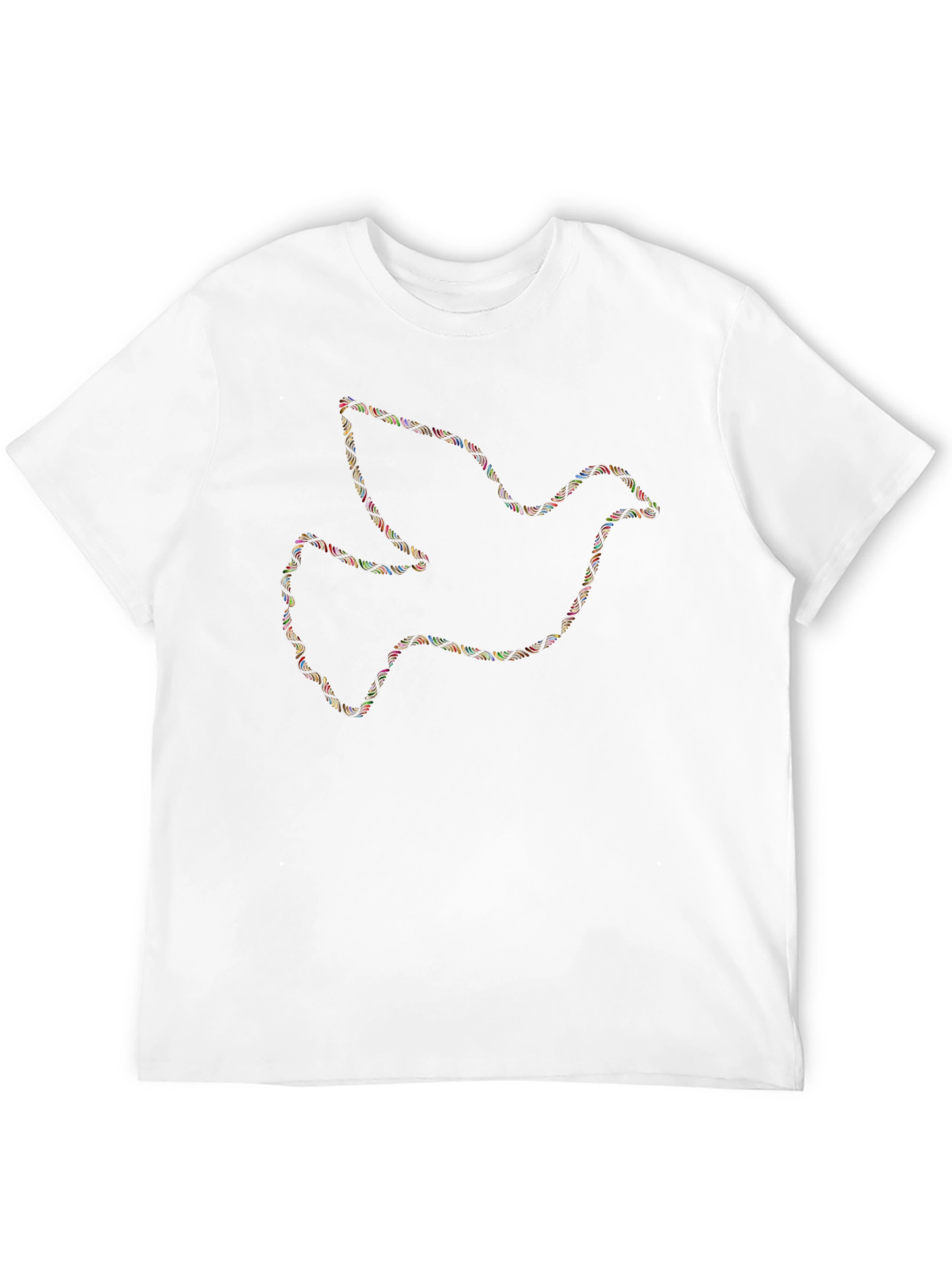Peace Dove Graphic T-Shirt - Stylish Mens Black Tee