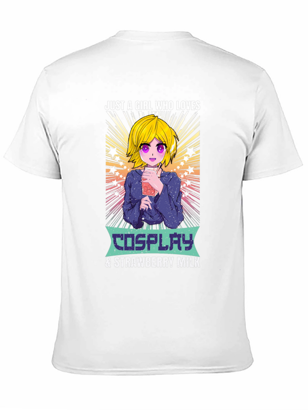 Cosplay & Strawberry Milk Anime Girl T-Shirt