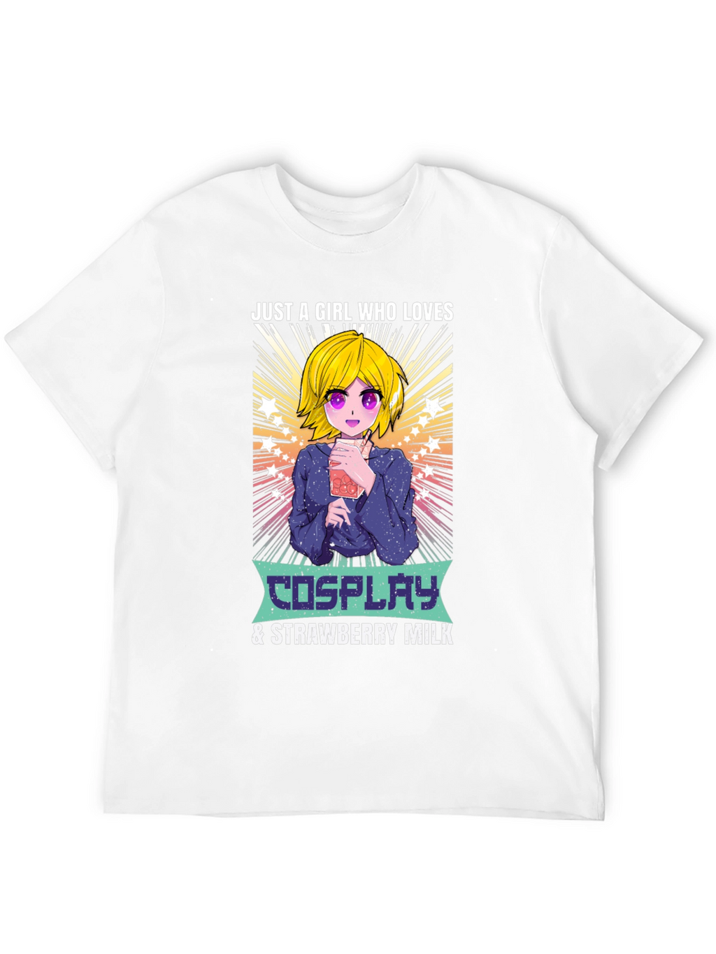 Cosplay & Strawberry Milk Anime Girl T-Shirt
