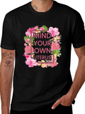 Mind Your Own Uterus Floral T-Shirt