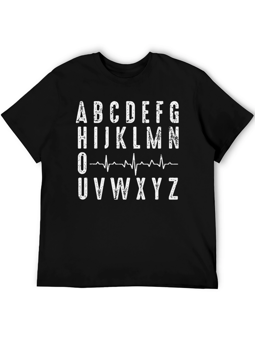 Alphabet ECG Heartbeat T-Shirt