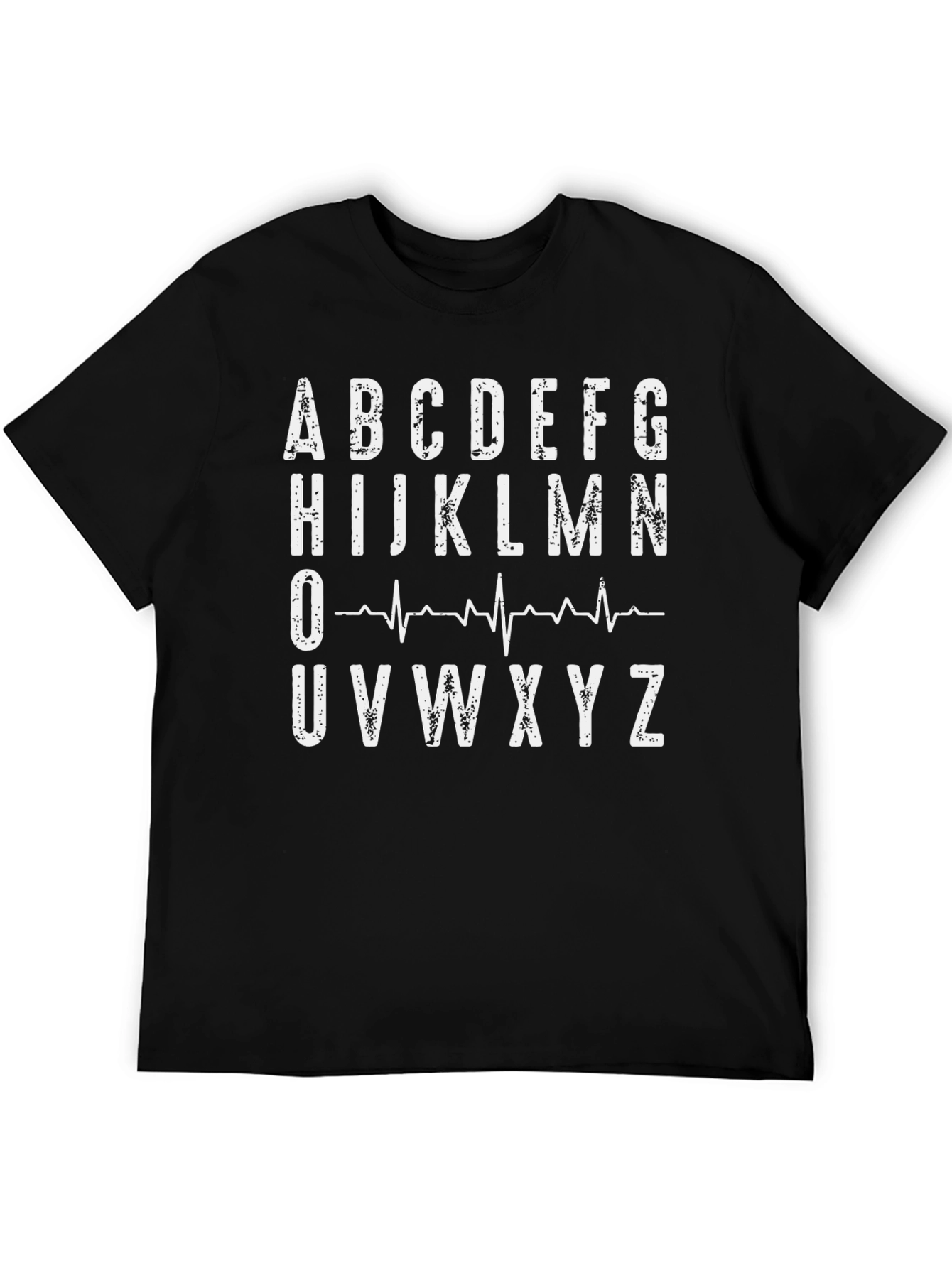 Alphabet ECG Heartbeat T-Shirt