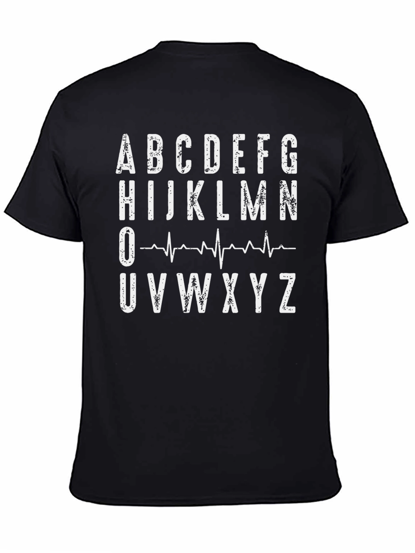Alphabet ECG Heartbeat T-Shirt