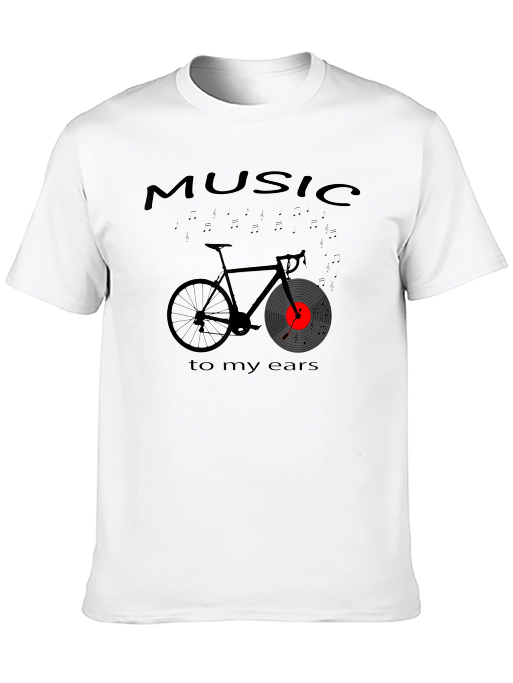 Music Bicycle T-Shirt - Black