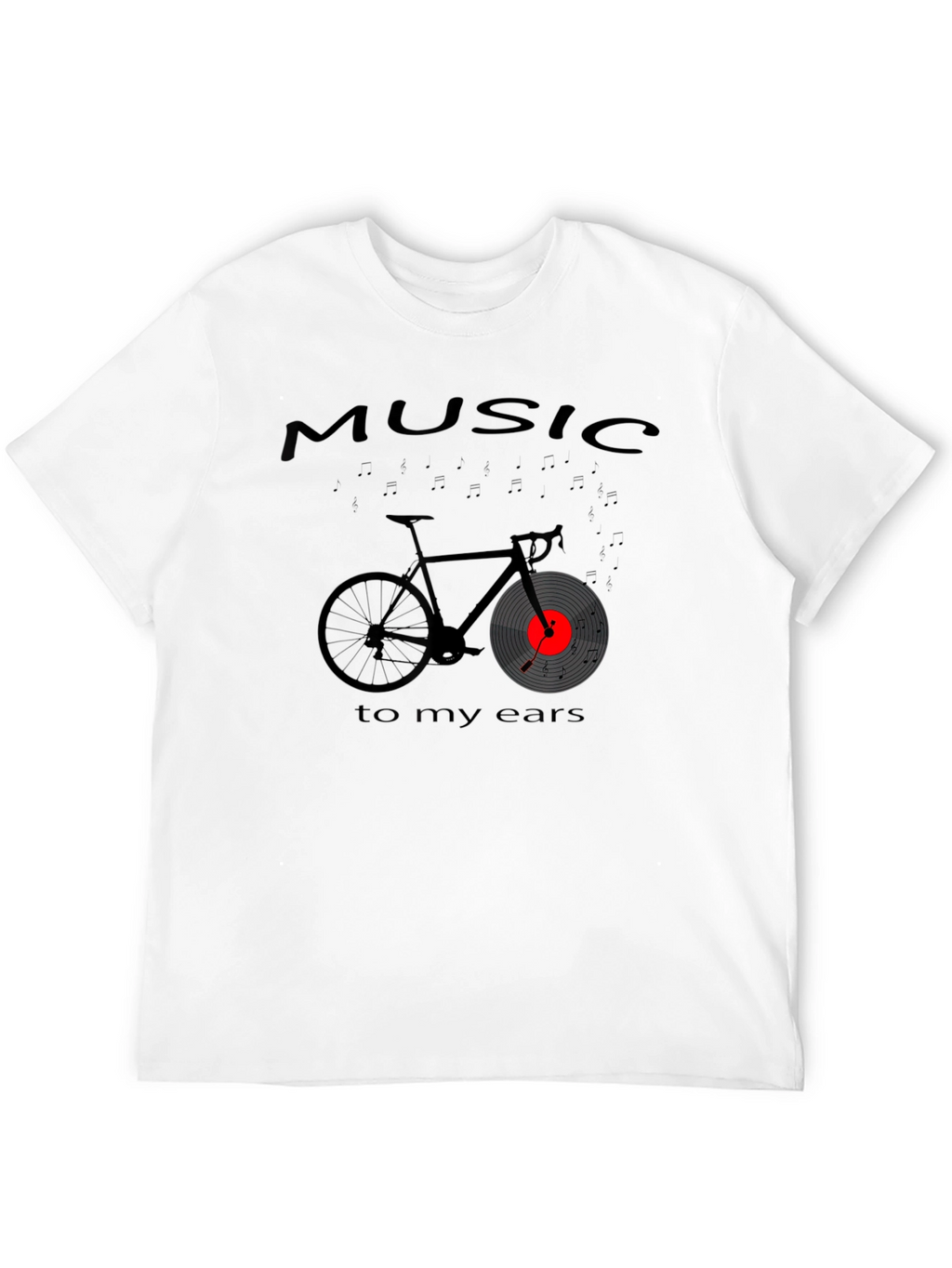Music Bicycle T-Shirt - Black